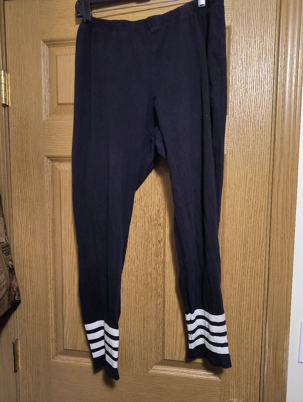 Black Striped Leggings